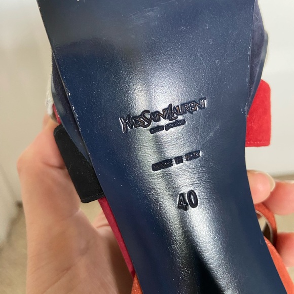 Saint Laurent Tribute Platform Sandals Suede Size 40 - Picture 6 of 7